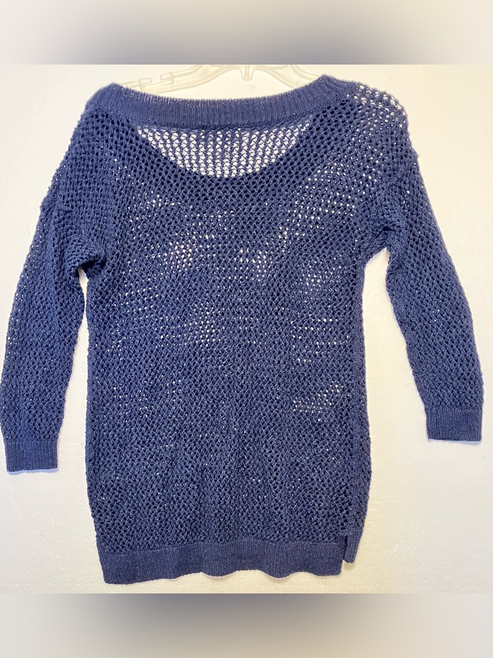 Banana Republic S Loose Knit Open Weave Women's Sweater - Navy